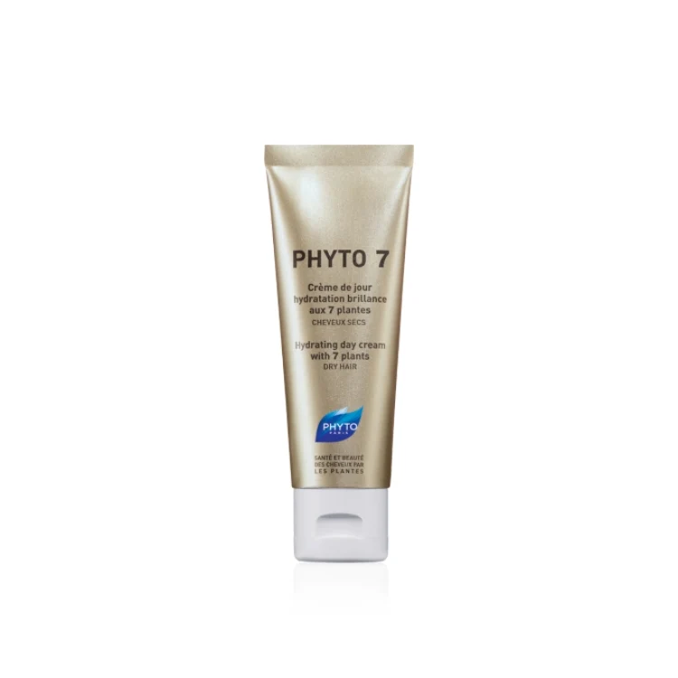 Phyto Paris - Phyto 7 - Crema da Giorno - Nutrimento & Luminosità Alle 7 Piante - Capelli Secchi - Malva Calendula Salvia Bardana Salice Soia Rosmarino - Senza RIsciaquo
