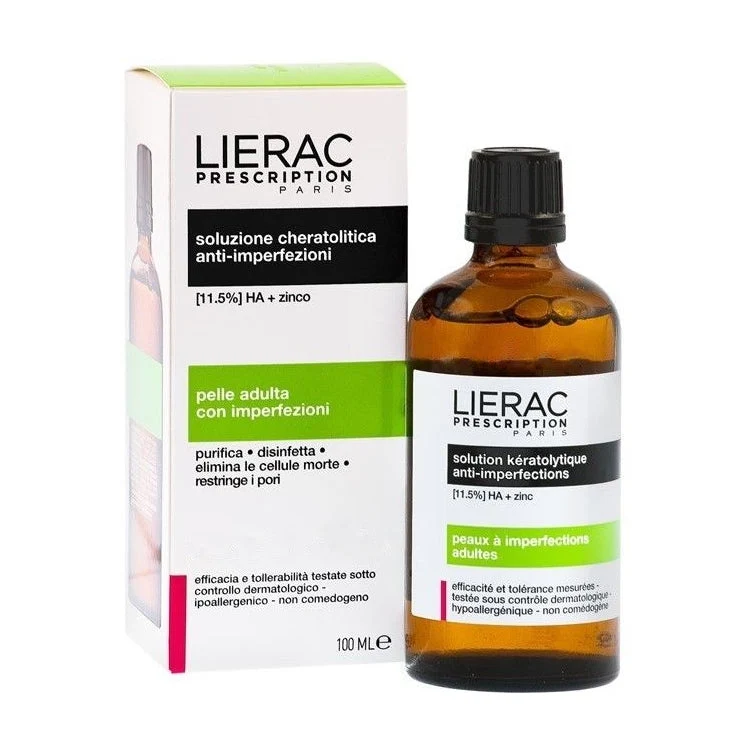 Lierac - Soluzione Cheratolitica Anti-Imperfezioni - Pelle Adulta Con Imperfezioni - Purifica Disinfetta Elimina Le Cellule Morte & Restringe I Pori