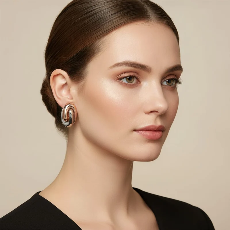 Orecchini Intrecciati Ovali - Multicolore