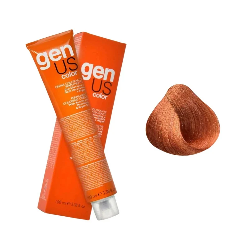 Genus Crema Colorante Permanente - 8.43 Biondo Chiaro Rame Dorato 100ml