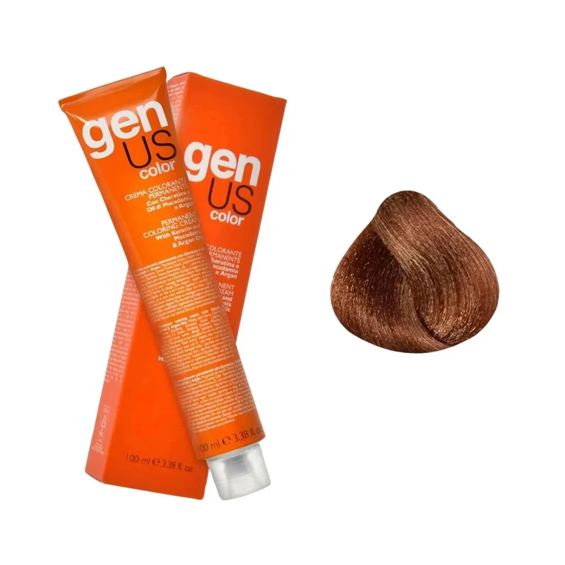 Genus Crema Colorante Permanente - 8.34 Biondo Chiaro Cioccolato 100ml