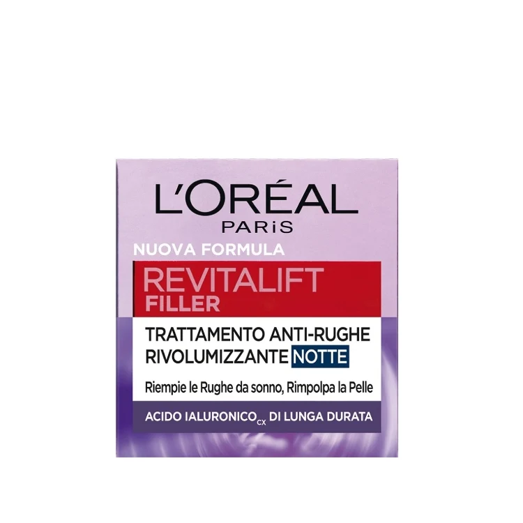 L'Oréal Paris - Revitalift Filler - Trattamento Anti-Rughe Rivolumizzante Notte - Riempie Le Rughe Da Sonno Rimpolpa La Pelle - Acido Ialuronico Di Lunga Durata