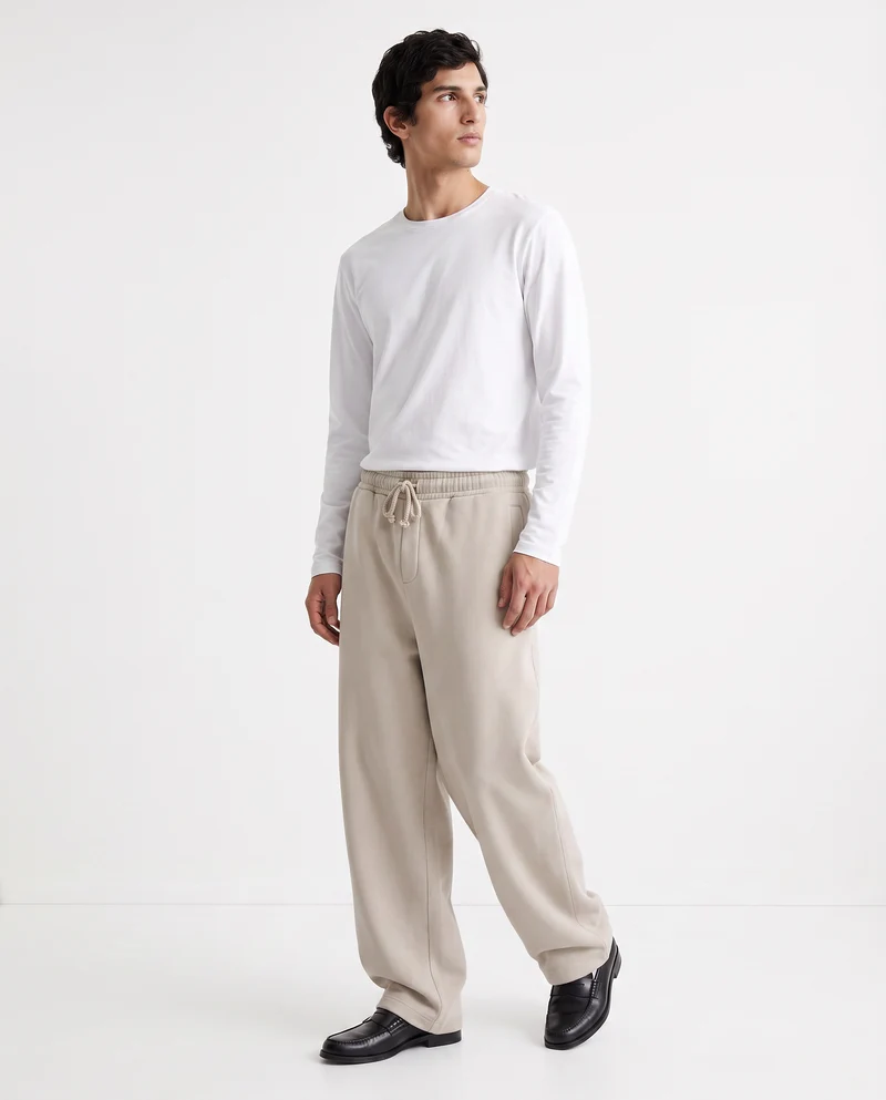 Pantaloni Jogger Extra Baggy in Felpa - Grigio ghiaccio