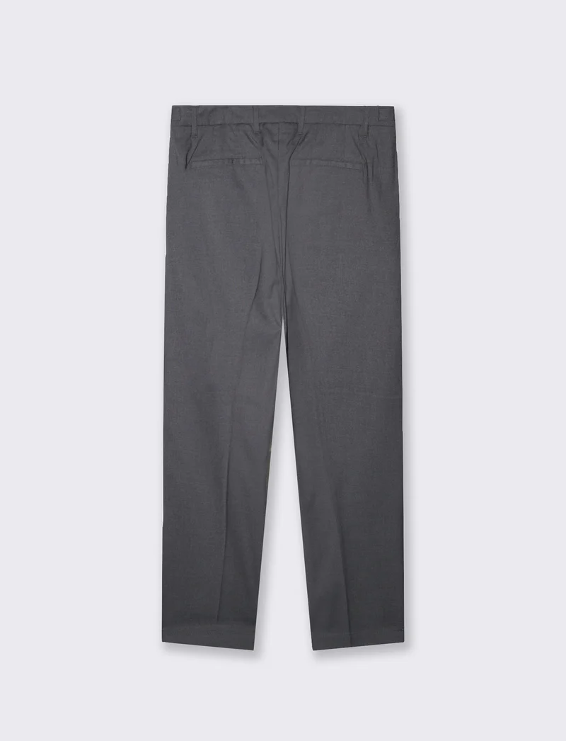 Pantaloni Chino Formali con Fibbia Laterale - Antracite melange