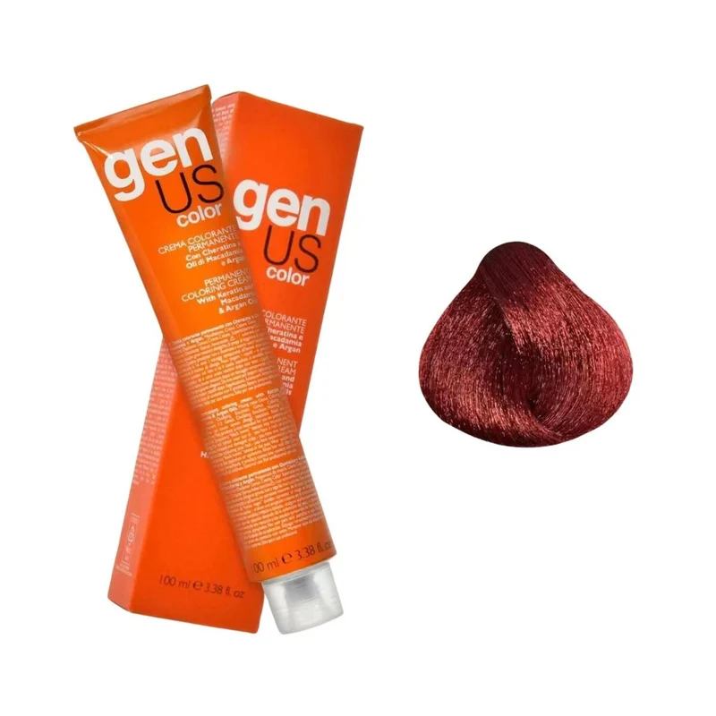 Genus Crema Colorante Permanente - 6.66 Biondo Scuro Rosso Intenso 100ml