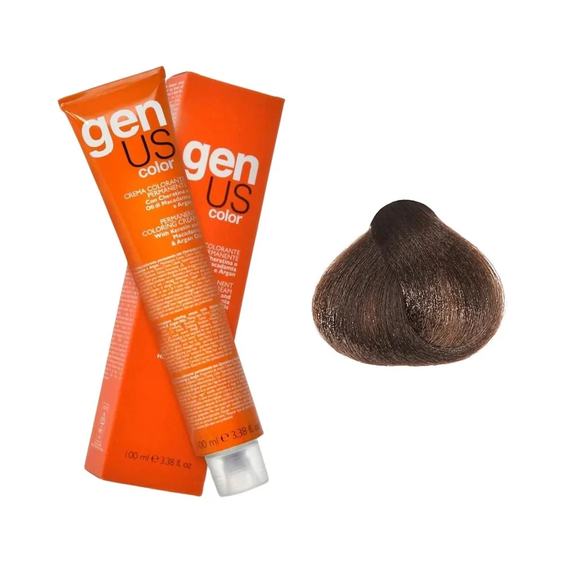 Genus Crema Colorante Permanente - 6.14 Biondo Scuro Tabacco 100ml
