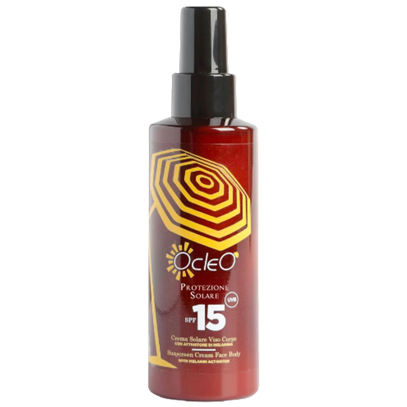 Crema Solare spray Viso Corpo Spf 15 Ocleo 150 ml