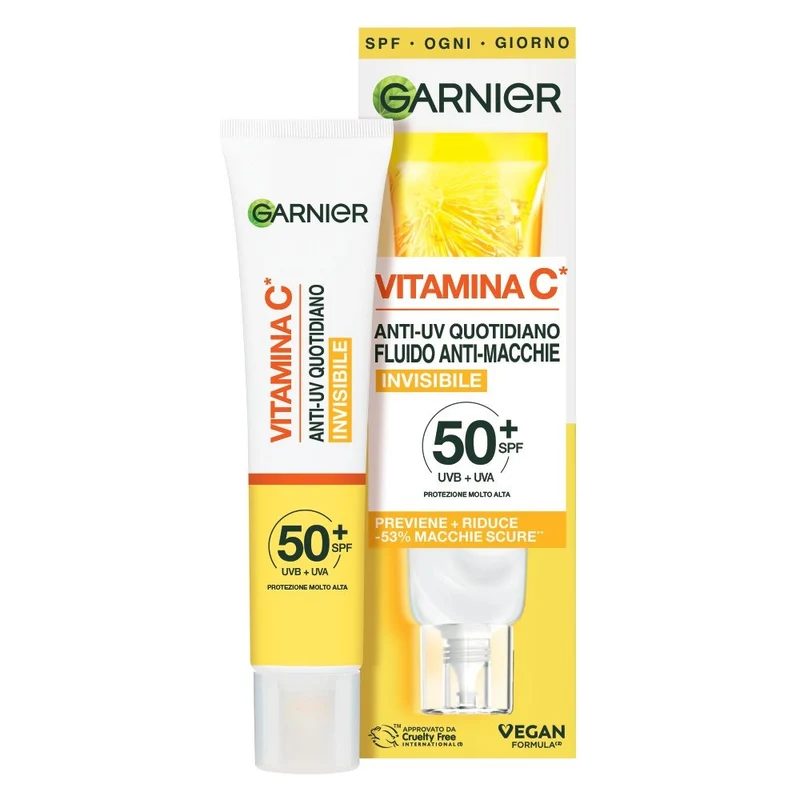 Garnier Skin Active Anti-UV Quotidiano Fluido Anti-Macchie Invisibile Vitamina C 40ml