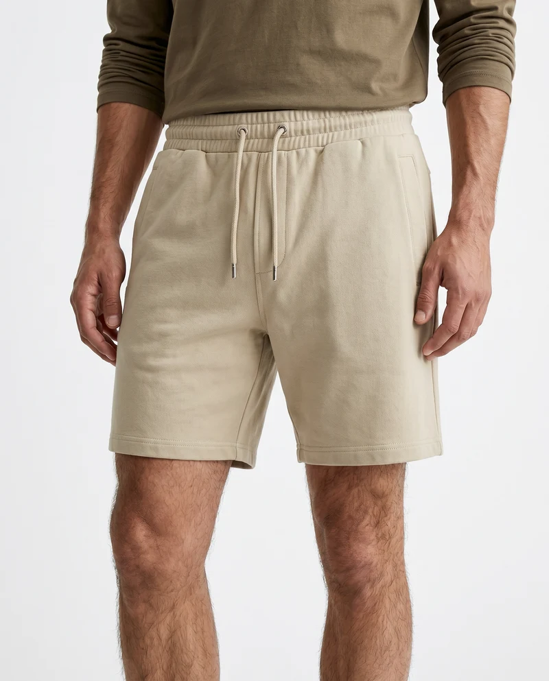 Bermuda Felpa French Terry Vita Jogger - Grigio ghiaccio