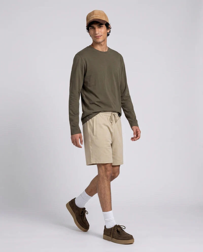 Bermuda Felpa French Terry Vita Jogger - Grigio ghiaccio