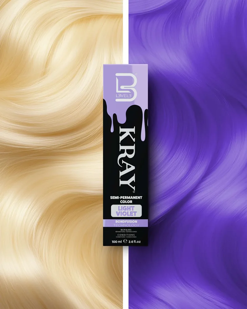 Kray Color Semi Permanente per Capelli L3VEL3 Light Violet 100 ml