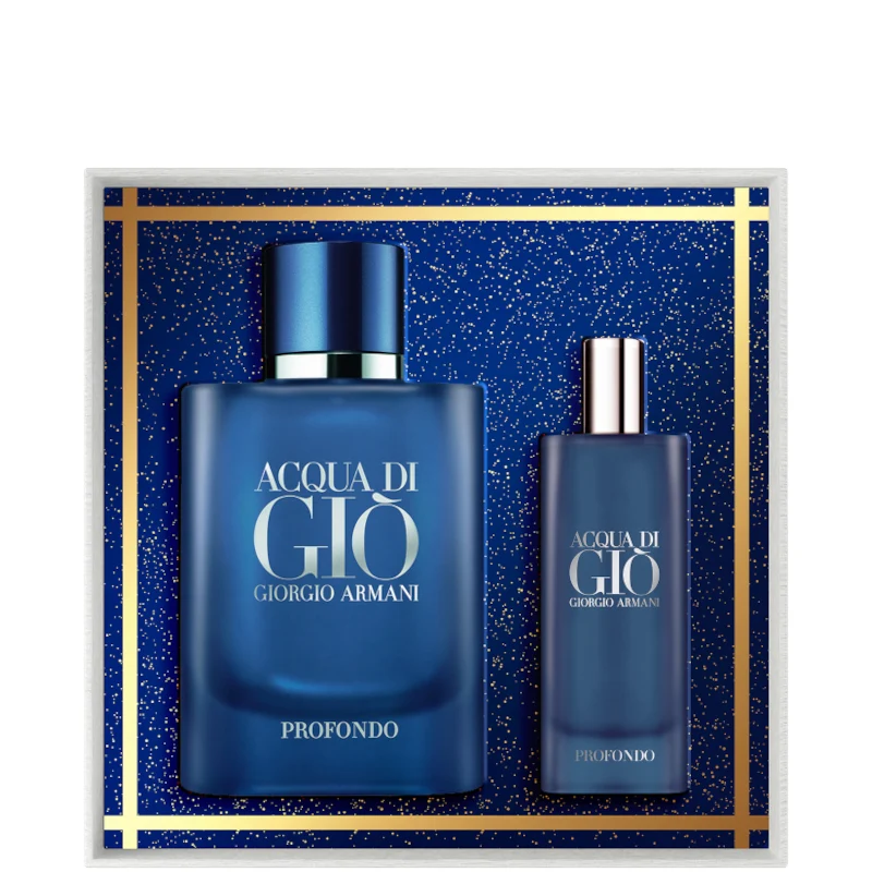 Acqua Di Gio' Pour Homme Profondo Cofanetto 75 ML Eau de Parfum + 15 ML Eau de Parfum