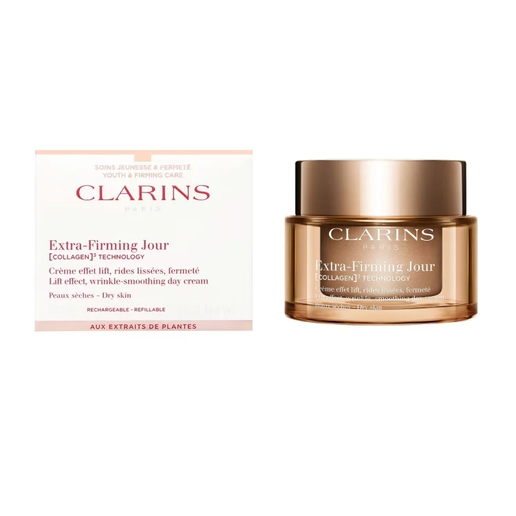 Clarins - Extra-Firming - [COLLAGEN]³ Technology - Crème Effet Lift, Rides Lissées, Fermeté - Lift Effect, Wrinkle-Smoothing Day Cream - Peaux Sèches - Dry Skin