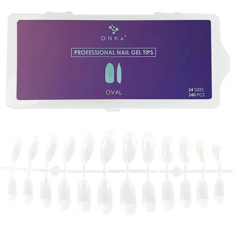 Dnka' Professional Oval Nail Tips 240pcs 24 Sizes