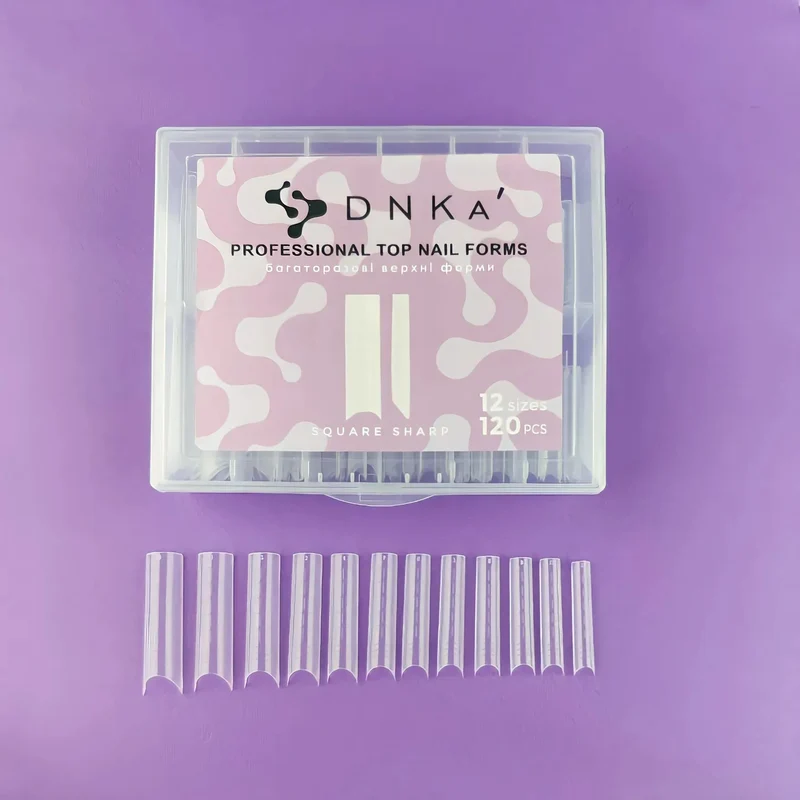Dnka' Professional Nail Froms 120pz Square Sharp