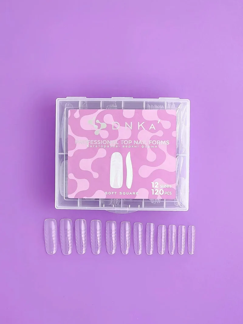 Dnka' Professional Nail Forms 120pz Soft Square