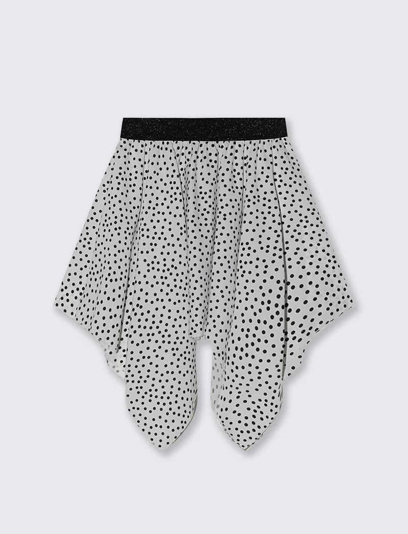Gonna ampia a pois effetto metallizzato - Fantasia