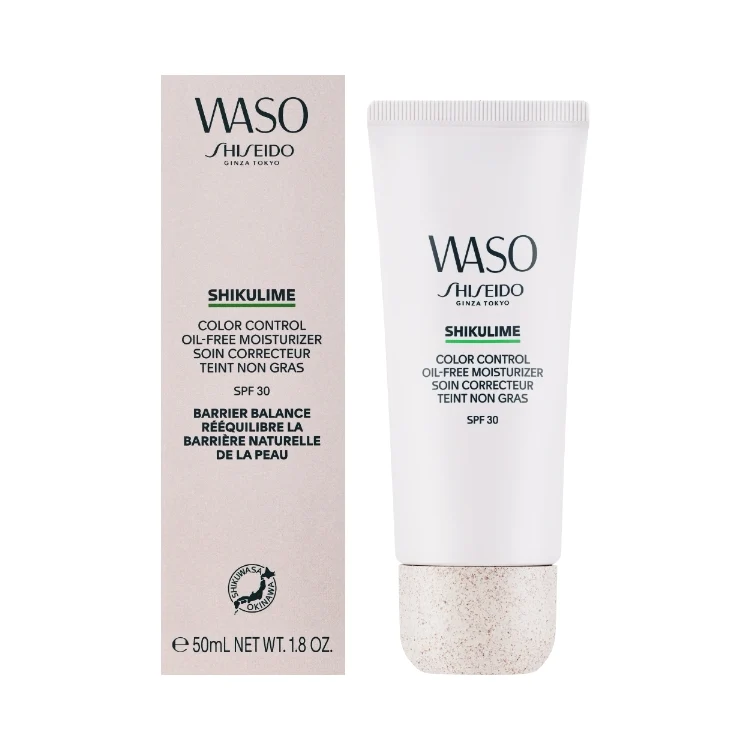 Shiseido - Waso - Shikulime - Color Control Oil-Free Moisturizer - Soin Correcteur Teint Non Gras - Barrier Balance Rééquilibre La Barrière Naturelle De La Peau - SPF 30