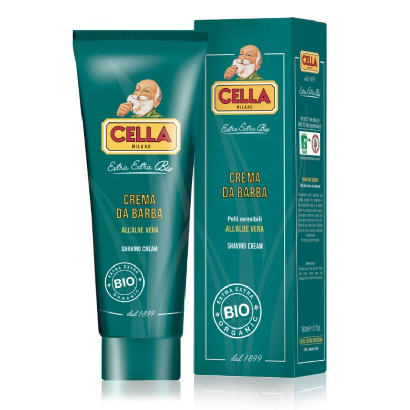 Cella Milano Bio Crema Da Barba Pelli Sensibili All'aloe Vera 150ml