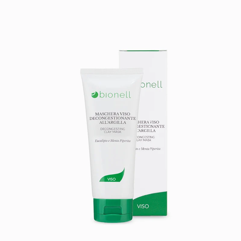 Bionell Maschera Viso Decongestionante all'argilla - Eucalipto e Menta Piperita 100ml