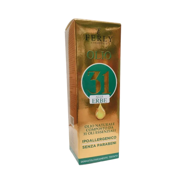 Ferly Cosmetics - Olio 31 Alle Erbe - Olio Naturale Composto Da 31 Oli Essenziali - Ipoallergenico - Senza Parabeni - Dermatologicamente Testato