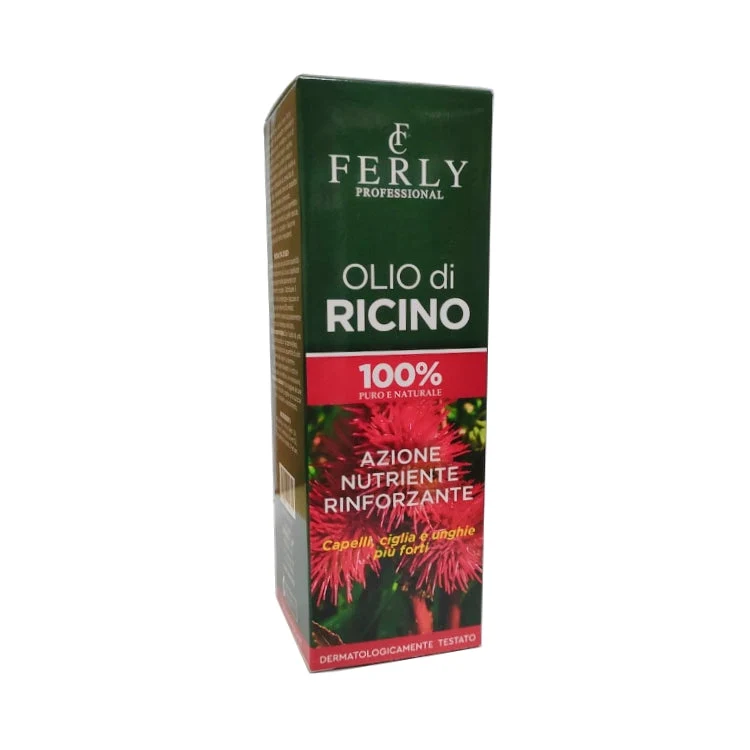 Ferly Professional - Olio Di Ricino - 100% Puro & Naturale - Azione Nutriente Rinforzante - Capelli Ciglia & Unghie Più Forti - Dermatologicamente Testato