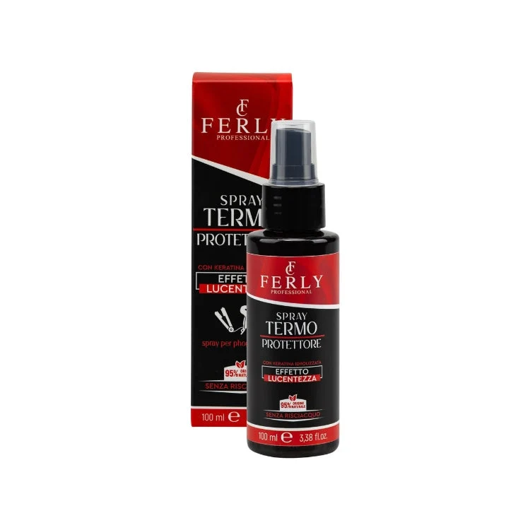Ferly Professional - Spray Termo Protettore - Con Keratina Idrolizzata - Effetto Lucentezza - Spray Per Phon & Piastra - Senza Risciacquo