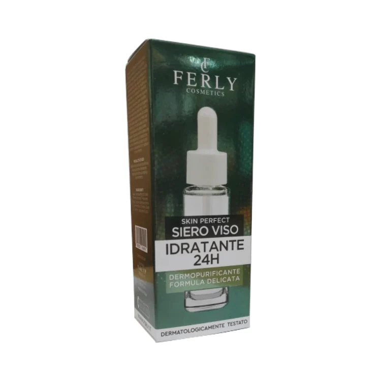 Ferly Cosmetics - Skin Perfect Siero Viso - Idratante 24H - Dermopurificante Formula Delicata - Dermatologicamente Testato