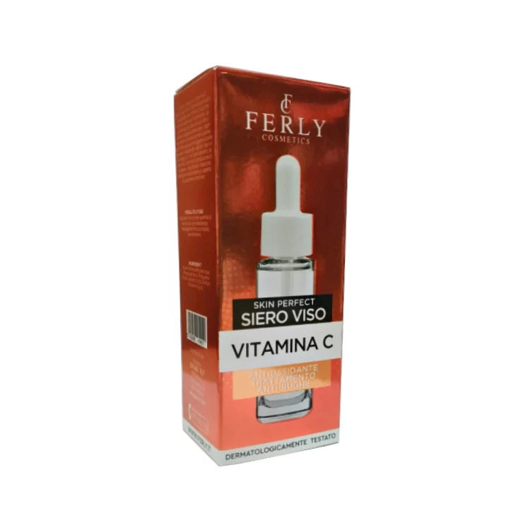 Ferly Cosmetics - Skin Perfect Siero Viso - Vitamina C - Antiossidante Trattamento Anti-Rughe - Dermatologicamente Testato