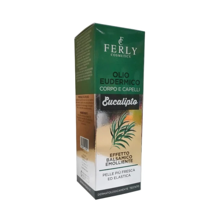 Ferly Cosmetics - Olio Eudermico - Corpo & Capelli - Eucalipto - Effetto Balsamico Emolliente - Pelle Più Fresca Ed Elastica - Dermatologicamente Testato