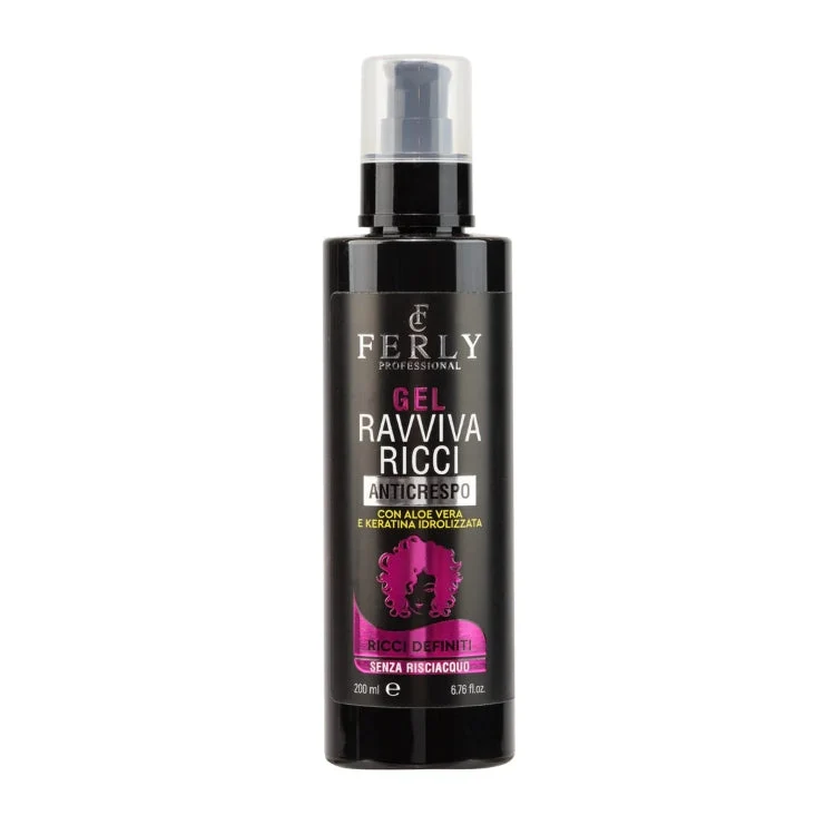 Ferly Professional - Gel Ravviva Ricci Anticrespo - Con Aloe Vera & Keratina Idrolizzata - Ricci Definiti - Senza Risciacquo