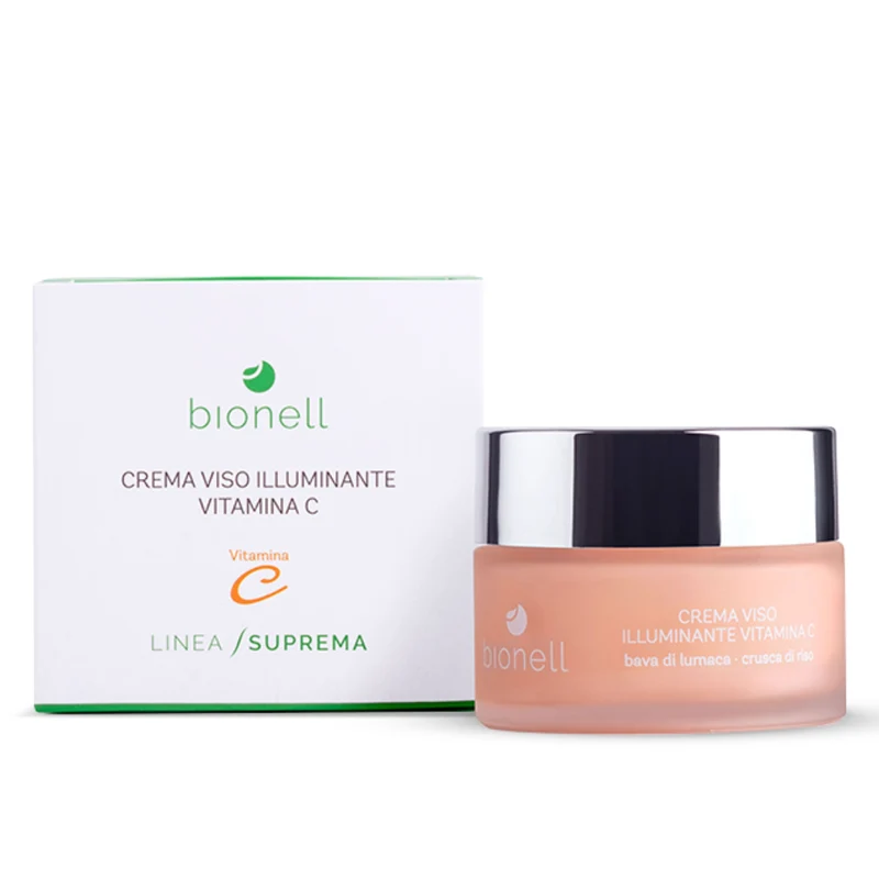 Bionell Crema Viso Illuminante - Vitamina C, Bava di Lumaca e Crusca di Riso 75ml