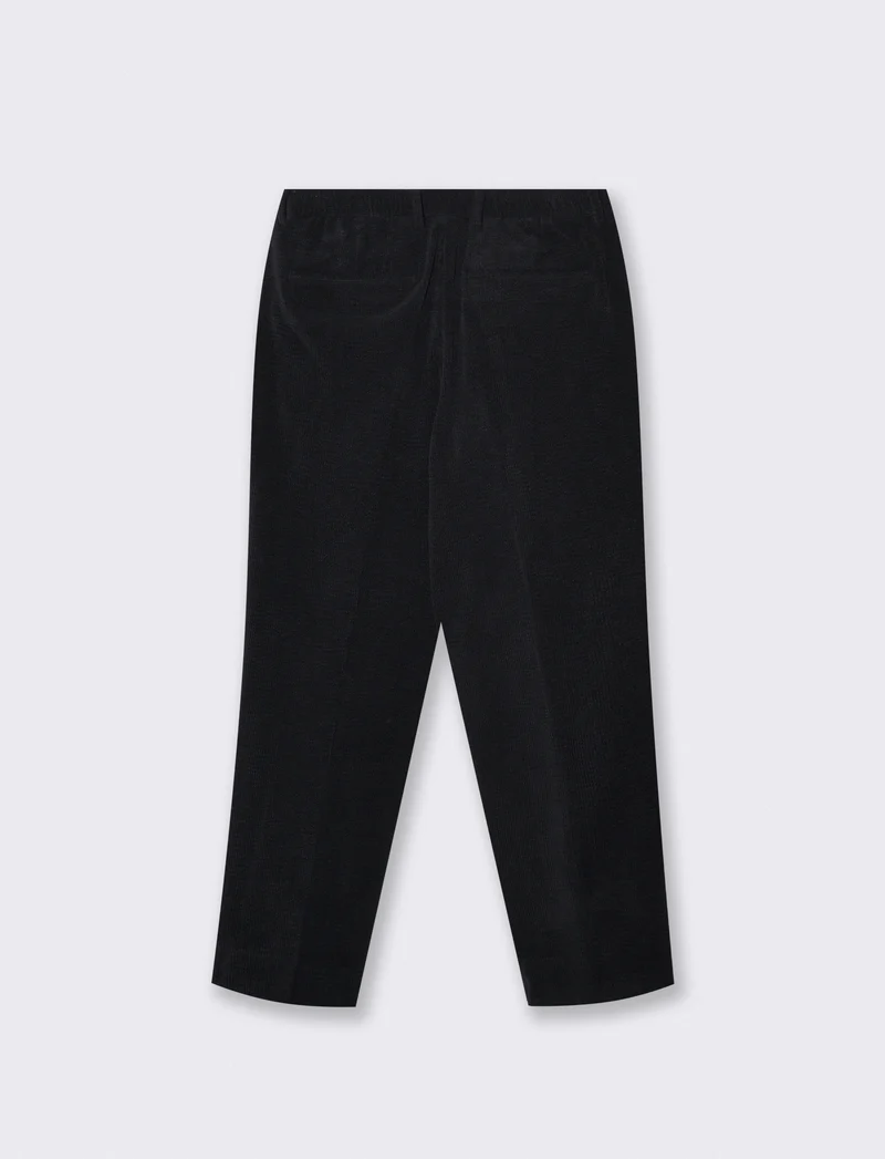 Pantaloni velluto goffrato formal fit - Blu