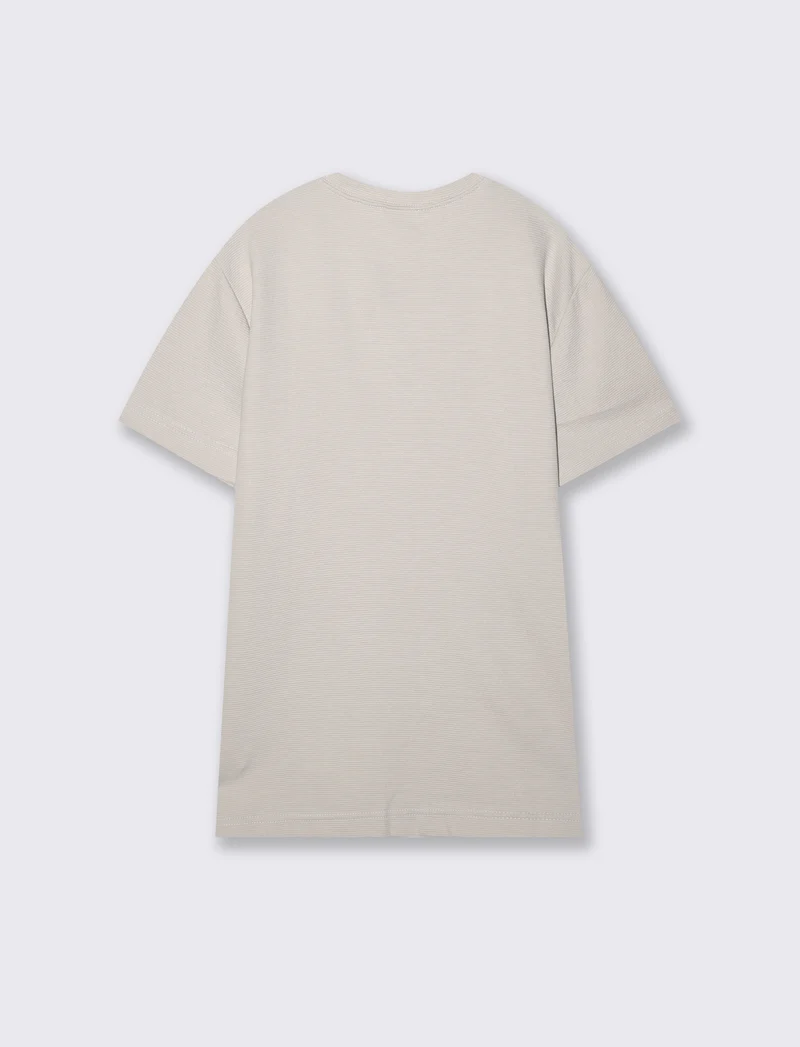 T-shirt girocollo effetto slavato ottoman - Grigio ghiaccio