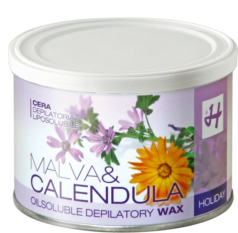 Cera epilazione liposolubile Malva e Calendula Holiday vaso 400 ml