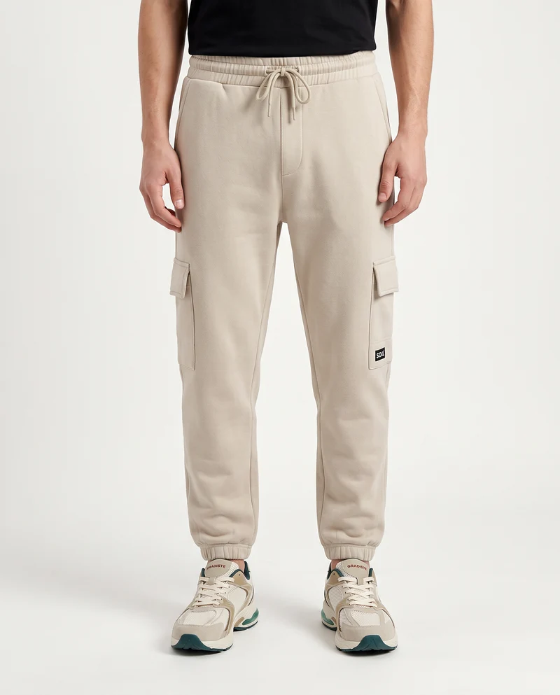 Pantaloni in felpa con tasconi laterali - Grigio ghiaccio