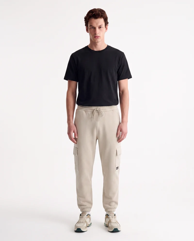 Pantaloni in felpa con tasconi laterali - Grigio ghiaccio