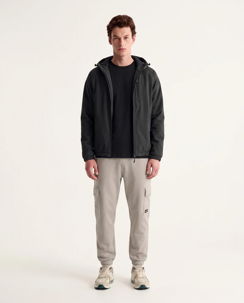 Pantaloni in felpa con tasconi laterali - Grigio ghiaccio