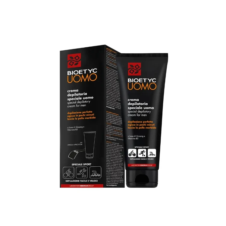 Bioetyc - Uomo - Crema Depilatoria Speciale Uomo - Special Depilatory Cream For Men - Depilazione Perfetta Agisce In Pochi Minuti - Lascia La Pelle Morbida