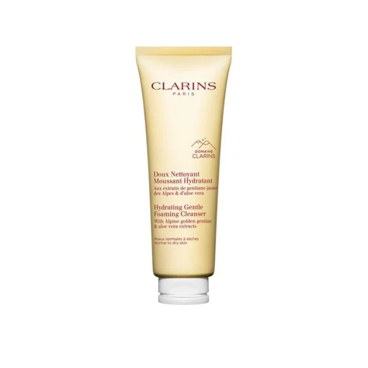 Clarins - Doux Nettoyant Moussant Hydratant - Aux Extraits De Gentiane Jaune Des Alpes & D'Aloe Vera - Hydrating Gentle Foaming Cleanser -With Alpine Golden Gentian & Aloe Vera Extracts - Peaux Normales À Sèches - Normal To Dry Skin