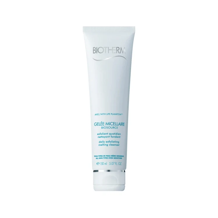 Biotherm - Gelée Micellaire Biosource - Exfoliant Quotidien Nettoyant Fondant - Daily Exfoliating Melting Cleanser - Tous Types De Peau Même Sensibles - All SKin Types Even Sensitives - Avec / With Life Plankton