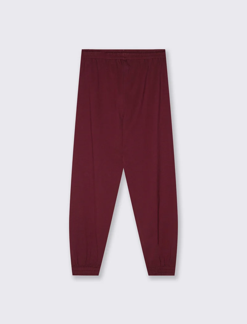 Pantaloni tuta con coulisse in vita - Viola prugna
