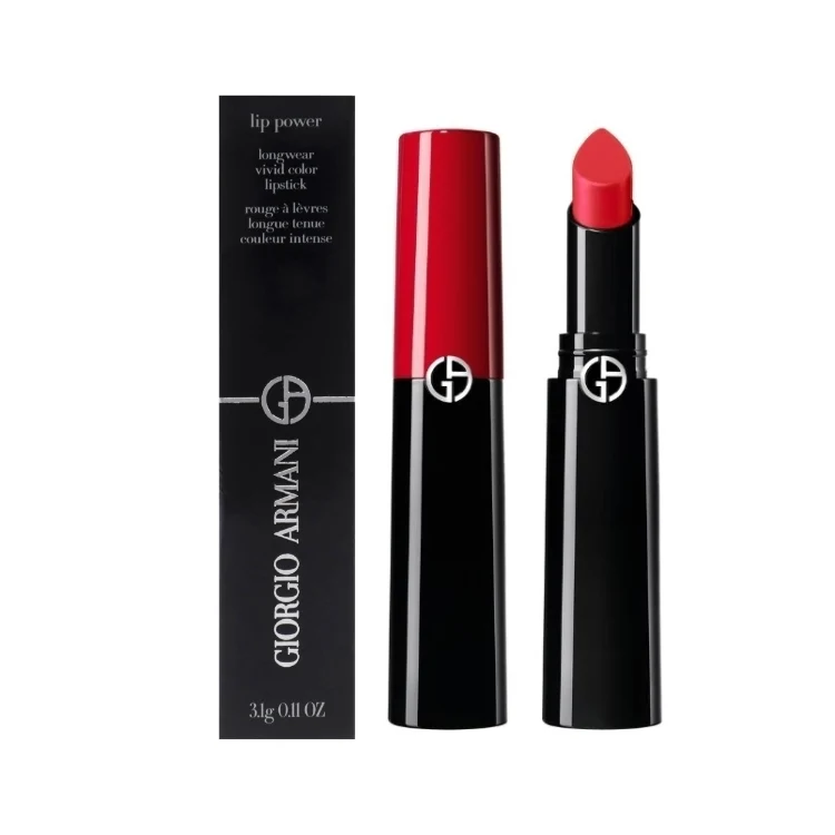 Giorgio Armani - Lip Power - Longwear Vivid Color Lipstick - Rouge À Lèvres longue Tenue Couleur Intense