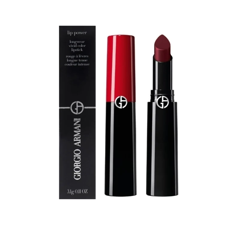 Giorgio Armani - Lip Power - Longwear Vivid Color Lipstick - Rouge À Lèvres longue Tenue Couleur Intense