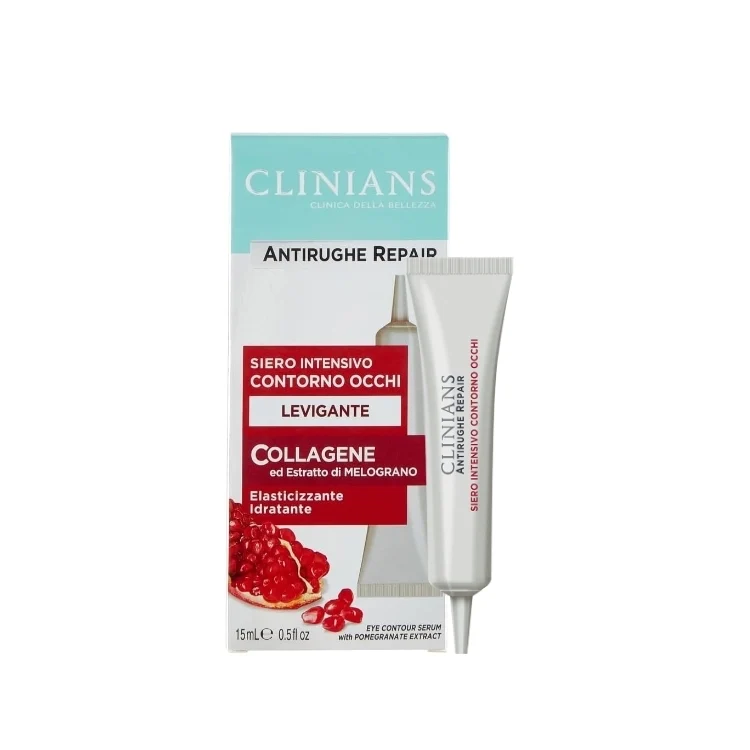 Clinians - Antirughe Repair - Siero Intensivo Contorno Occhi Levigante - Collagene Ed Estratto Di Melograno - Elasticizzante Idratante