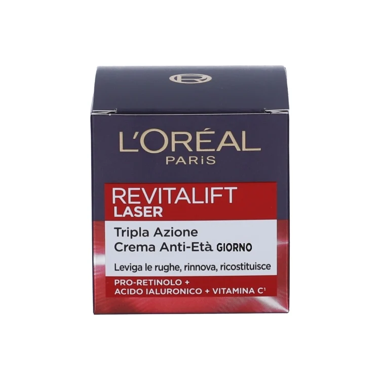 L'Oréal Paris - Revitalift Laser - Tripla Azione Crema Anti-Età - Giorno - Pro-Retinolo + Acido Ialuronico + Vitamina C