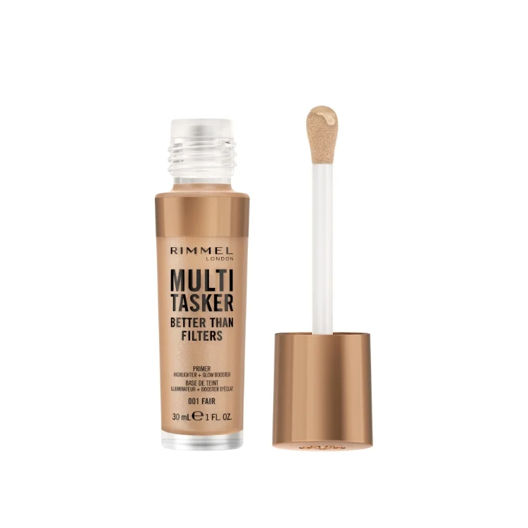 Rimmel London - Multi Tasker - Better Than Filters - Primer Highlighter + Glow Booster - Base De Teint Illuminateur + Booster D'Éclat