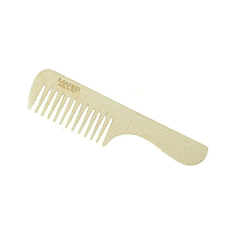 Pettine legno rado con manico 140201