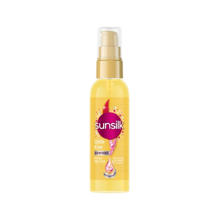 Sunsilk - Active Fusion - Scintille Di Luce - Olio Nutriente - Per Capelli Spenti & Crespi - Con Olio Di Jojoba, Provitamina B5 & Collagene