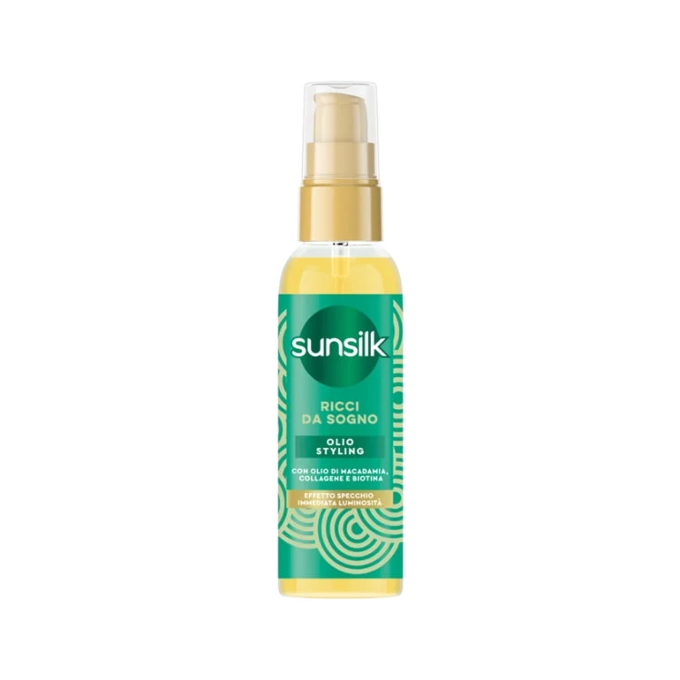 Sunsilk - Ricci Da Sogno - Olio Styling - Con Olio Di Macadamia, Collagene & Biotina - Effetto Specchio Immediata Luminosità